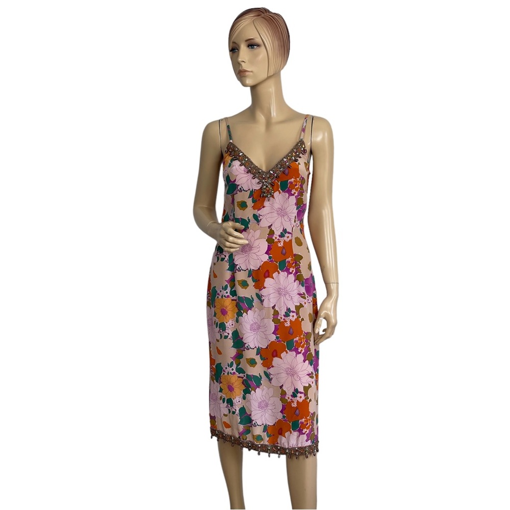 Anthropologie Plenty Women's Floral Silk Sheath Dress 6